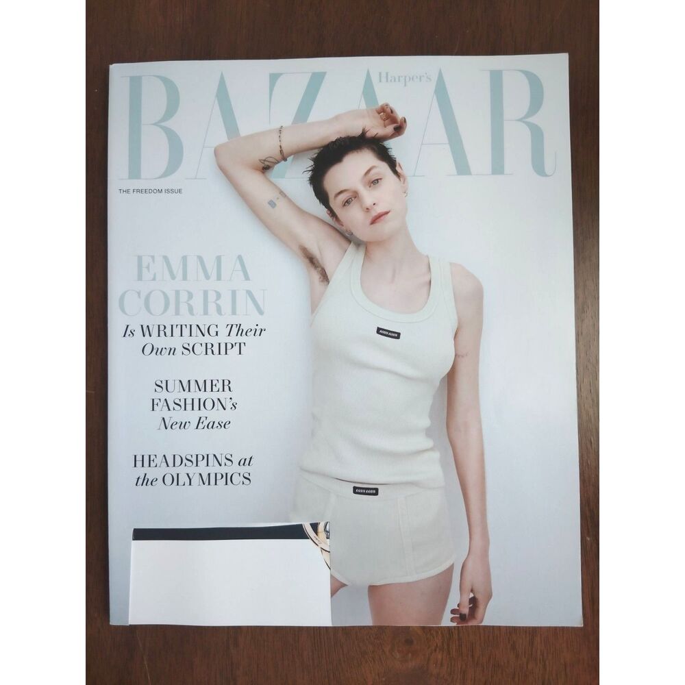 Emma Corrin The Freedom Issue June/July 2024 Harper's Bazaar Magazine